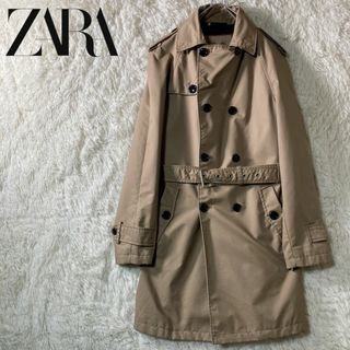 ザラ(ZARA)のZARA ザラ トレンチコート 裏地派手 ベージュ S (トレンチコート)