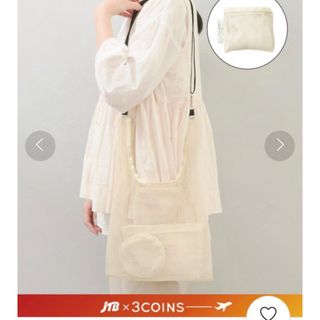 スリーコインズ(3COINS)の 【JTB】折りたたみメッシュワンショルBAG(エコバッグ)