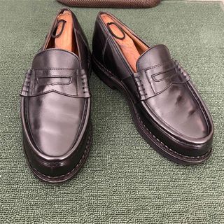 パラブーツ Paraboot CORAUX コインローファー ダークネイビー【サイズ8 1/2】【メンズ】素材レザー