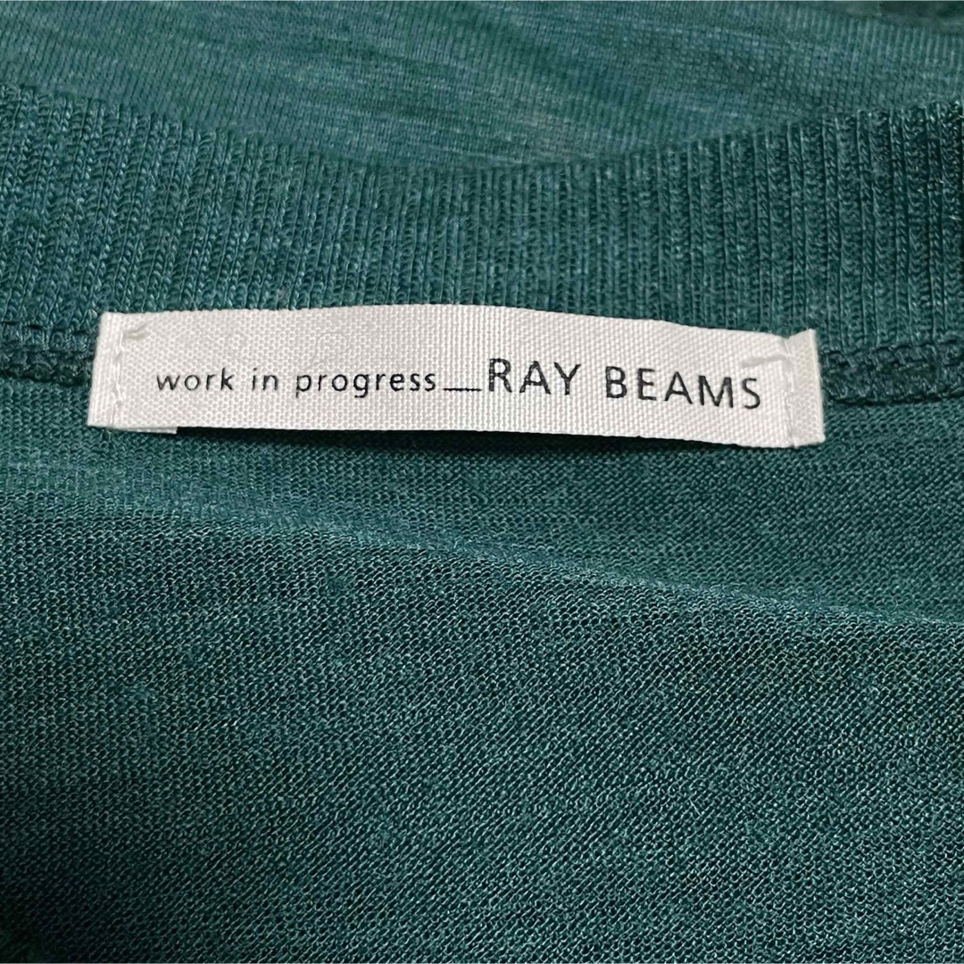 Ray BEAMS(レイビームス)のレイビームス ウール混 フリル ニット ボレロ グリーン レディースのトップス(カーディガン)の商品写真