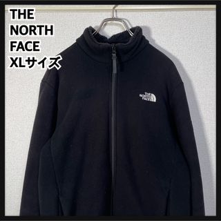 ザノースフェイス(THE NORTH FACE)の【ノースフェイス】フリースパーカー　黒　刺繍ワンポイントロゴ　XL　肩ロゴ15(その他)