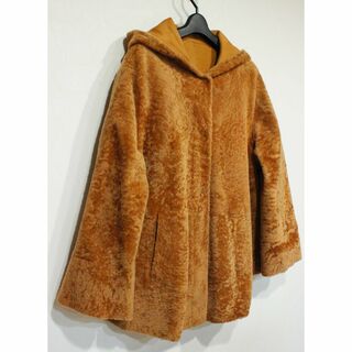極上品 定価35.7万 超最高級イタリア製DROMeドローム ムートン羊革コート(毛皮/ファーコート)