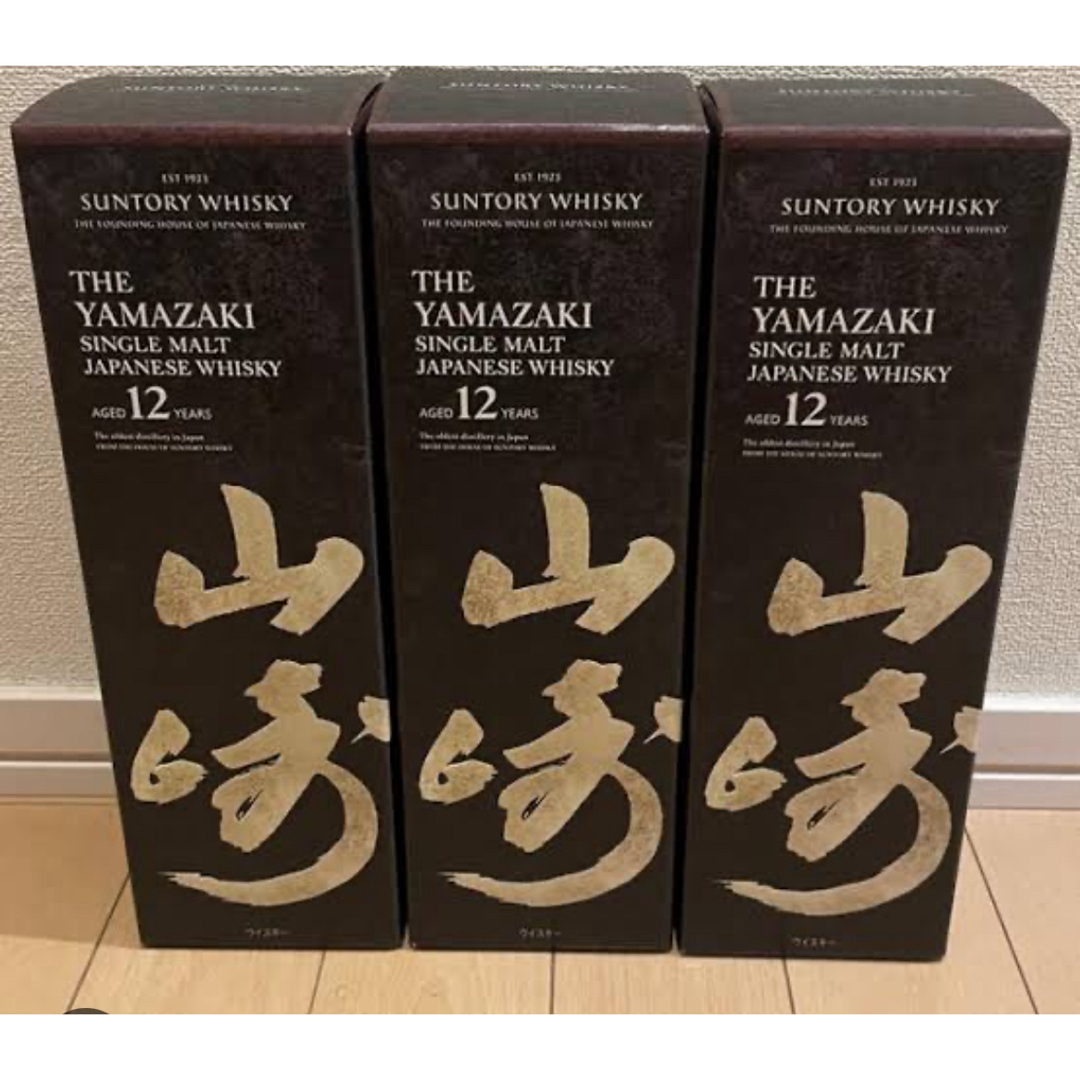 食品/飲料/酒新品　サントリー　山崎12年　100周年ラベル箱付き　700ml 3本セット