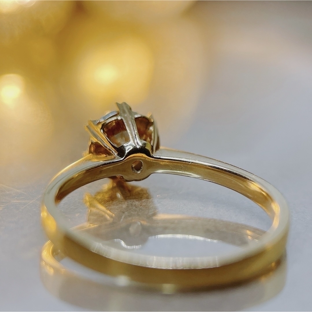 G750ダイヤモンド ソリティアリング 9号 レディースのアクセサリー(リング(指輪))の商品写真