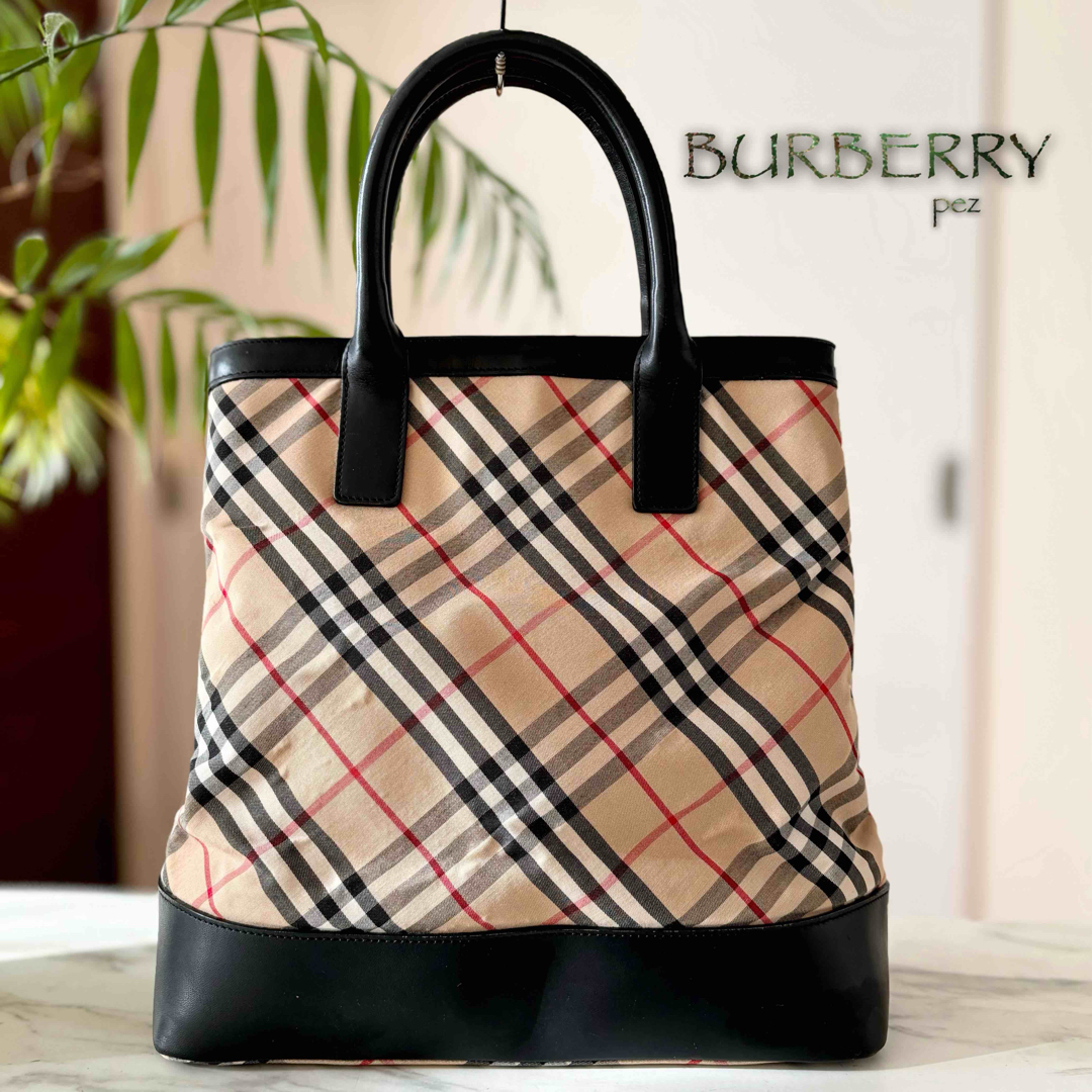 正規品 美品 BURBERRY バーバリー レザートートバッグ | フリマアプリ ラクマ