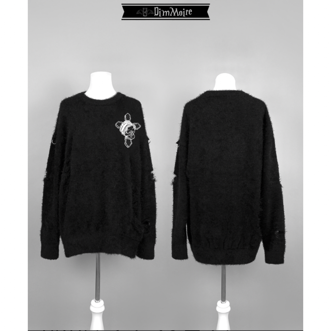 DimMoire  SKULLワッペンニット【Black】トップス