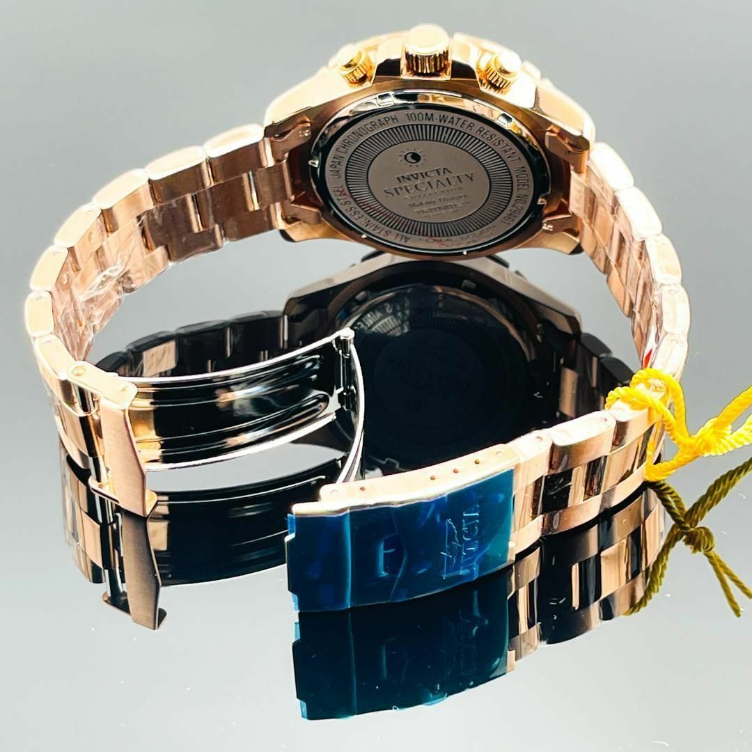 INVICTA(インビクタ)のAB02 インビクタ メンズブランド腕時計 ゴールド 超綺麗なクロノグラフ メンズの時計(腕時計(アナログ))の商品写真
