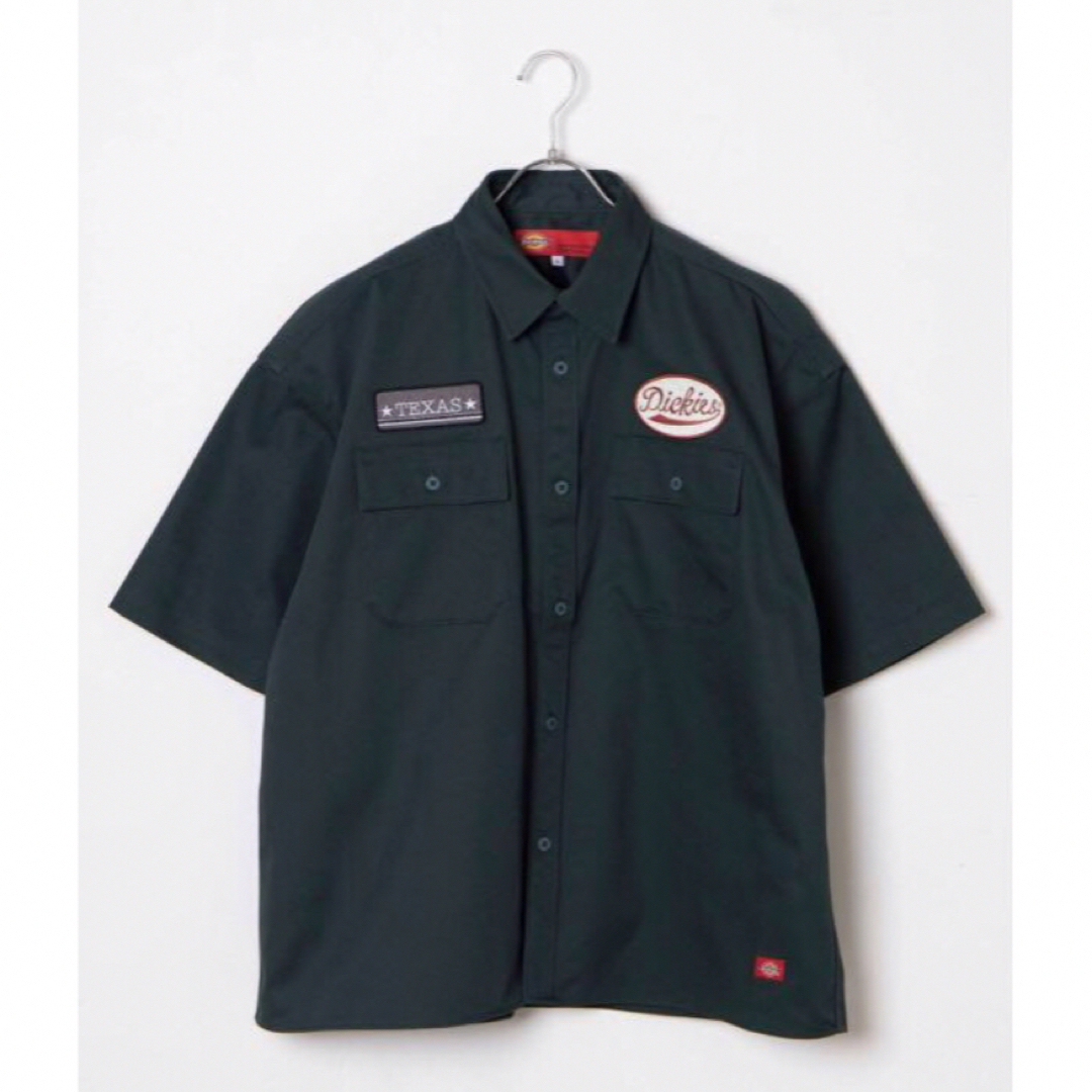 Dickies(ディッキーズ)の新品 Dickies ディッキーズ ワークシャツ Lサイズ  ダークグリーン メンズのトップス(シャツ)の商品写真