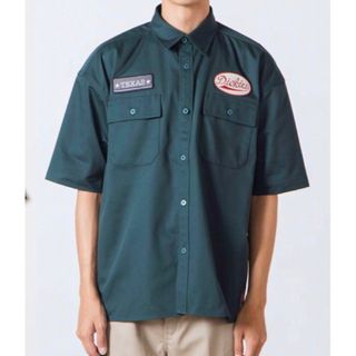 ディッキーズ(Dickies)の新品 Dickies ディッキーズ ワークシャツ Lサイズ  ダークグリーン(シャツ)