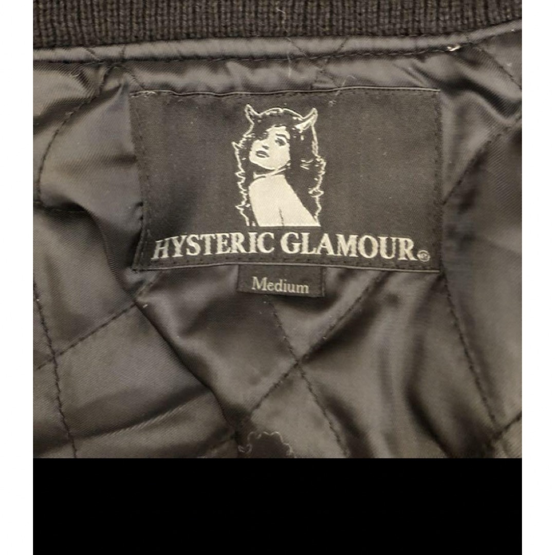 HYSTERIC GLAMOUR(ヒステリックグラマー)のヒステリックグラマー　本革　黒　スタジアムジャンパー　 メンズのジャケット/アウター(スタジャン)の商品写真