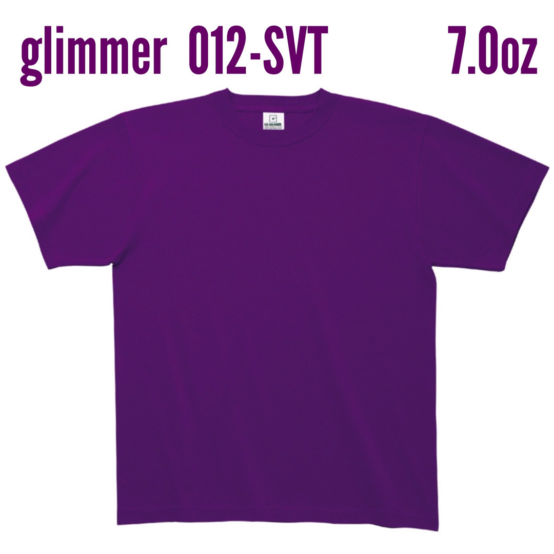 glimmer(グリマー)の★新品★glimmerグリマー012-SVT★7.0ozスーパーヘビーTシャツ紫 レディースのトップス(Tシャツ(半袖/袖なし))の商品写真