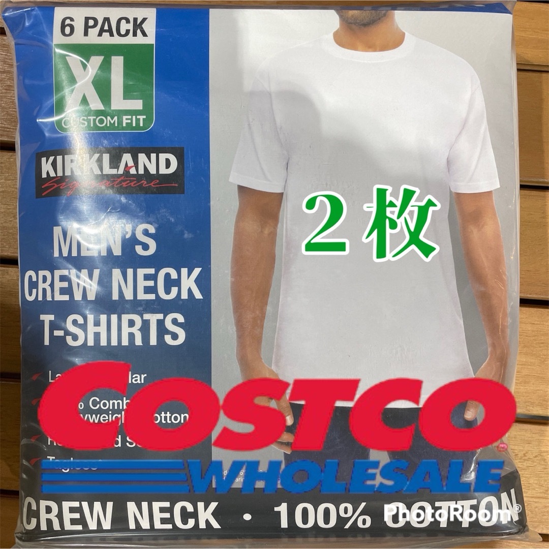 KIRKLAND(カークランド)のコストコ カークランド メンズ白Tシャツ XL サイズ メンズのトップス(Tシャツ/カットソー(半袖/袖なし))の商品写真