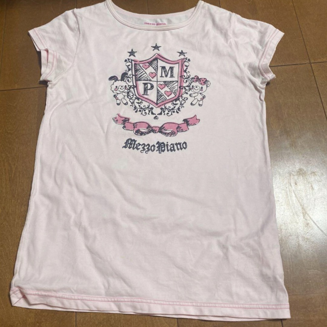 mezzo piano junior(メゾピアノジュニア)のメゾピアノジュニア　160  ピンクTシャツ キッズ/ベビー/マタニティのキッズ服女の子用(90cm~)(Tシャツ/カットソー)の商品写真