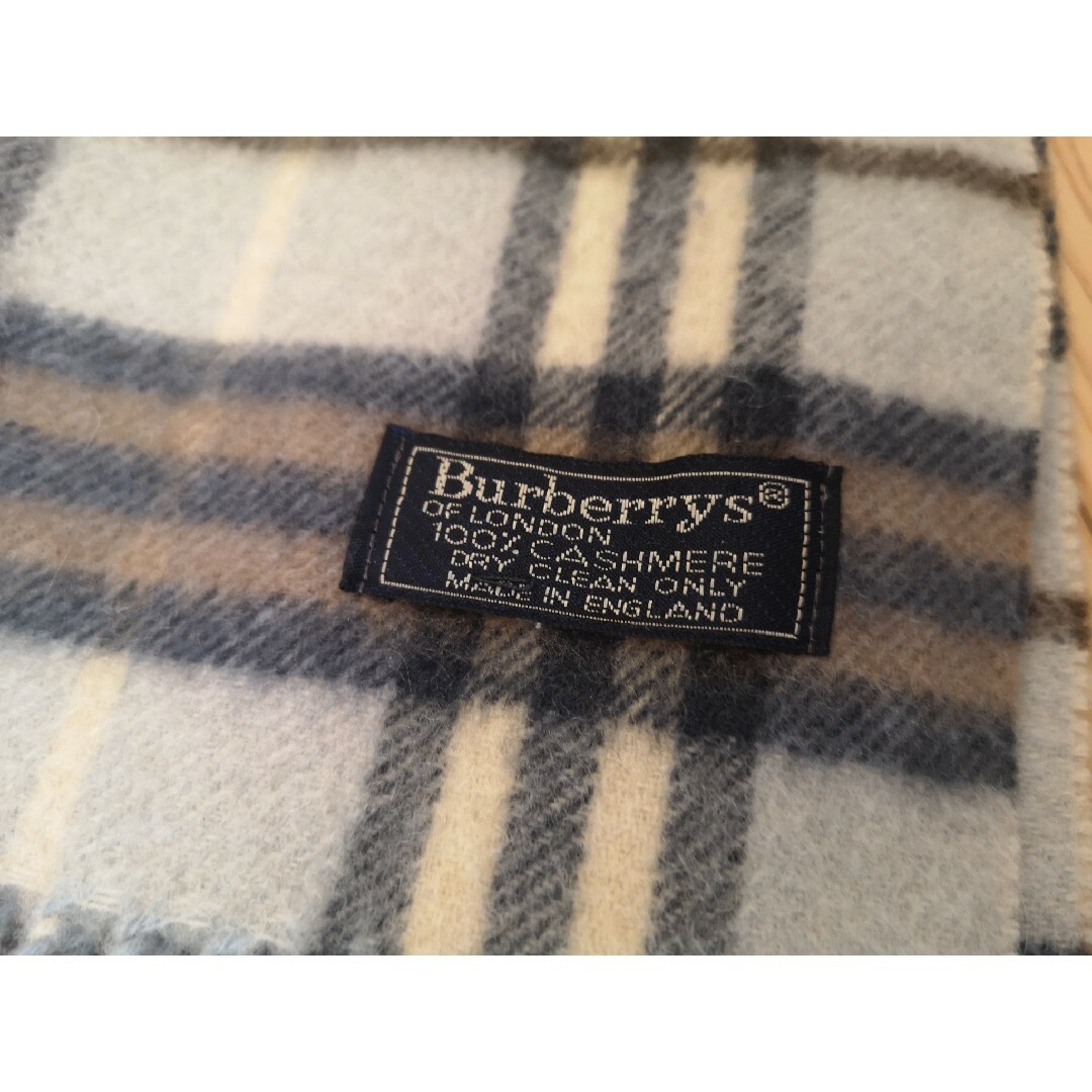 BURBERRY(バーバリー)のバーバリー 100%カシミヤ マフラー ブルー系 メンズのファッション小物(マフラー)の商品写真