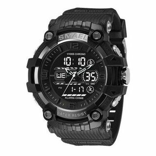 SMAEL 8089 スポーツウォッチ（ブラック）(腕時計(デジタル))