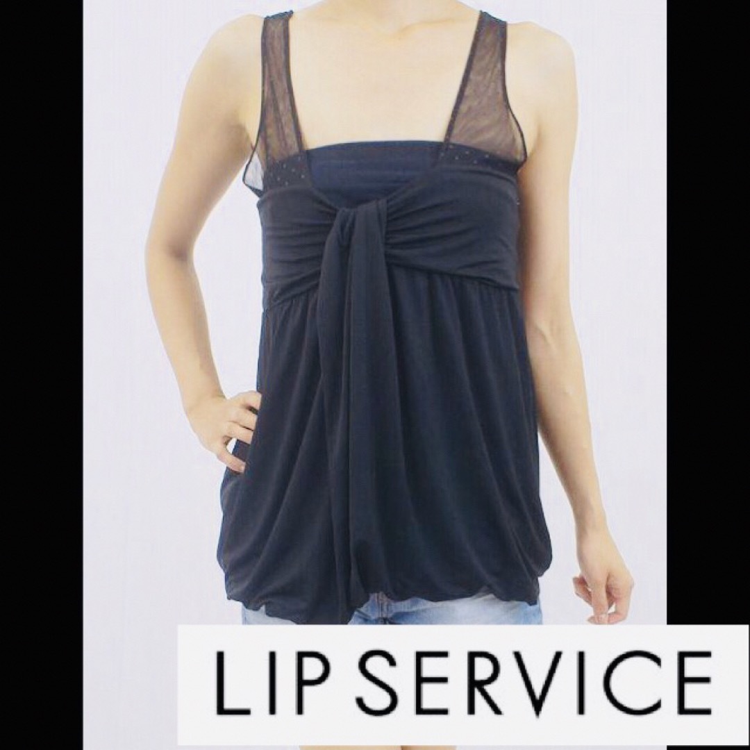 LIP SERVICE(リップサービス)の600円　LIP SERVICE 黒レースチュニック レディースのトップス(チュニック)の商品写真