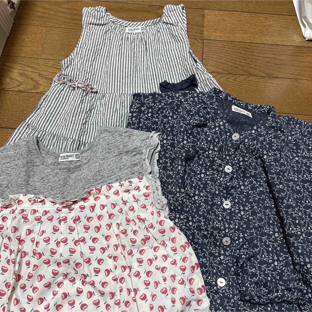 RAG MART(ラグマート)のラグマート ワンピース トップス チュニック 3点セット キッズ/ベビー/マタニティのキッズ服女の子用(90cm~)(その他)の商品写真