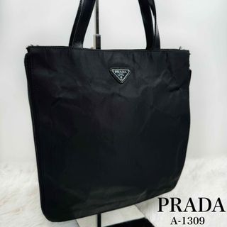 プラダ(PRADA)の美品✨PRADA プラダ　ナイロン×レザー　トートバッグ　ハンドバッグ　三角ロゴ(ハンドバッグ)