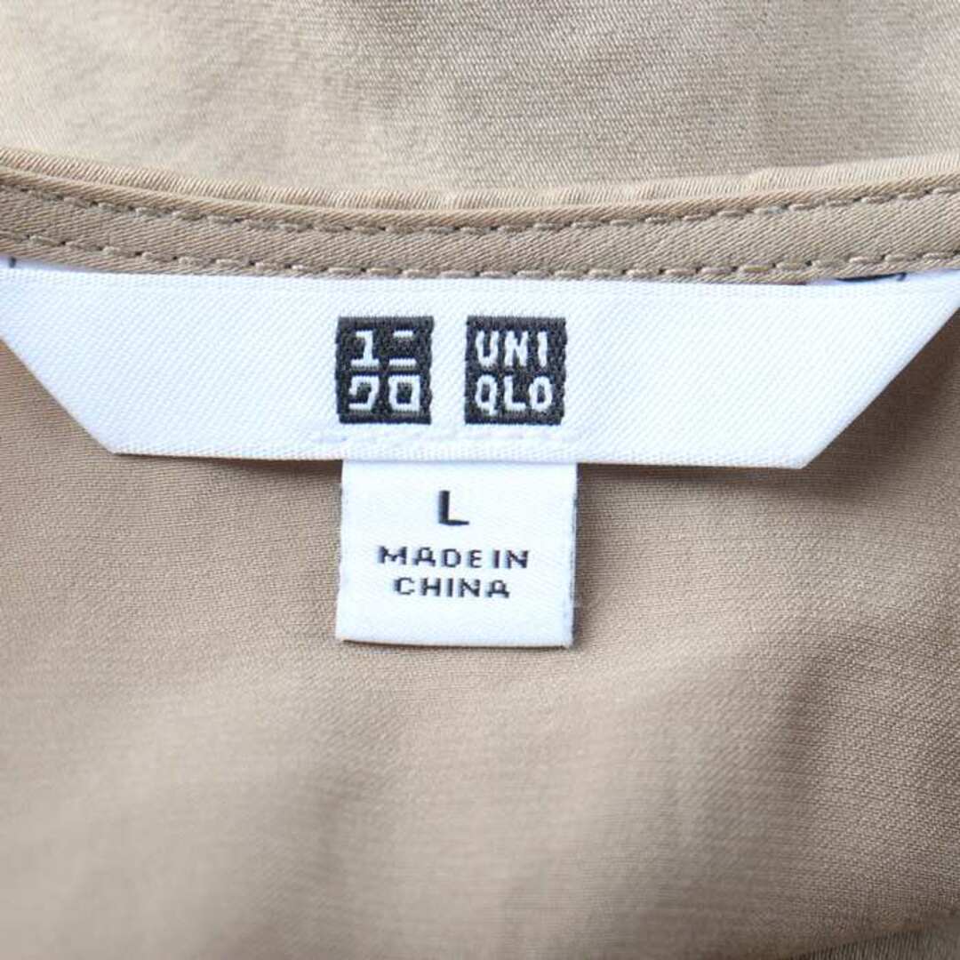 UNIQLO(ユニクロ)のユニクロ キャミソールワンピース ロング丈 レディース Lサイズ ベージュ UNIQLO レディースのワンピース(その他)の商品写真