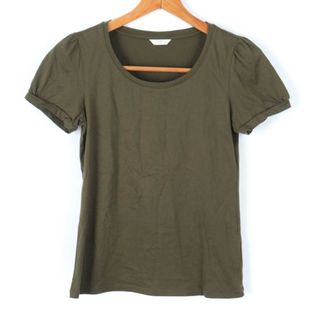 ユニクロ(UNIQLO)のユニクロ 半袖Tシャツ エクストラファインコットン レディース Sサイズ グリーン UNIQLO(Tシャツ(半袖/袖なし))