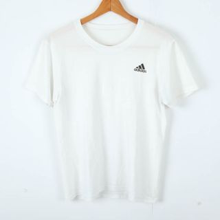 アディダス(adidas)のアディダス 半袖Tシャツ 無地 ワンポイントロゴ スポーツウエア メンズ Mサイズ ホワイト adidas(Tシャツ/カットソー(半袖/袖なし))