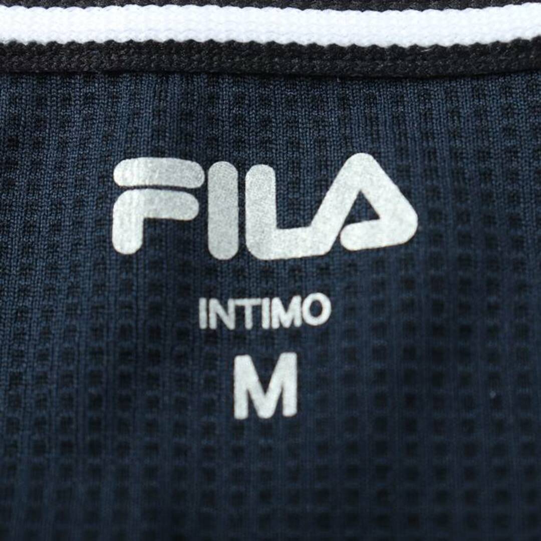 FILA(フィラ)のフィラ 半袖Tシャツ Vネック ワンポイントロゴ スポーツウエア メンズ Mサイズ ネイビー FILA メンズのトップス(Tシャツ/カットソー(半袖/袖なし))の商品写真