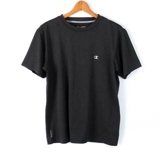 チャンピオン(Champion)のチャンピオン 半袖Tシャツ ワンポイントロゴ スポーツウエア メンズ Lサイズ ブラック Champion(Tシャツ/カットソー(半袖/袖なし))