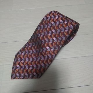 セヴィルロウ(Savile Row)の洋服の青山 サビルロウ 日本製 レッド オレンジ ピンク 総柄 シルク ネクタイ(ネクタイ)