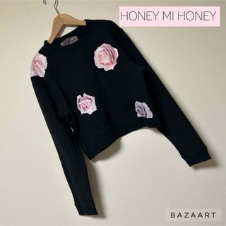 ハニーミーハニー(Honey mi Honey)のHONEY MI HONEY♡ローズプリントスウェット(トレーナー/スウェット)