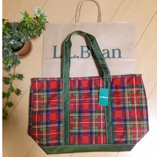 エルエルビーン(L.L.Bean)の新品☆L.L.Bean ナイロントートバッグ 赤チェック(トートバッグ)