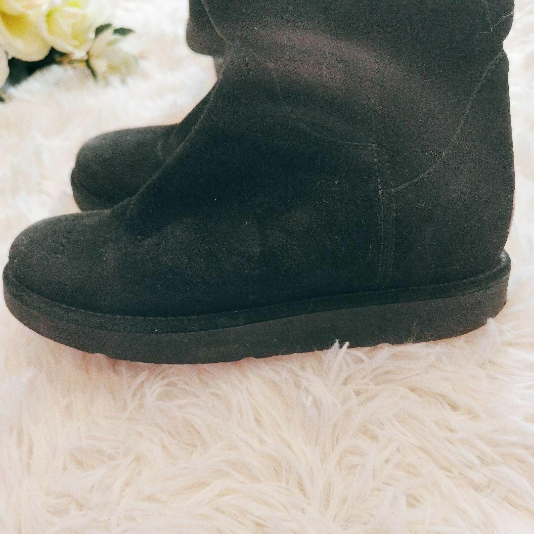 UGG Collection／アグ／23.0／ブラック　ロングファーブーツアパレル古着coloré