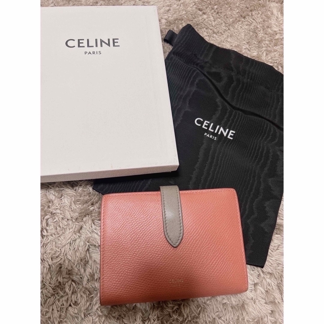 ファッション小物CELINE セリーヌ ミニ財布 スモール ストラップウォレット エッセンシャル