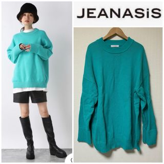 ジーナシス(JEANASIS)のJEANASIS♡5Gコットンカラークルーネックプルオーバー(ニット/セーター)