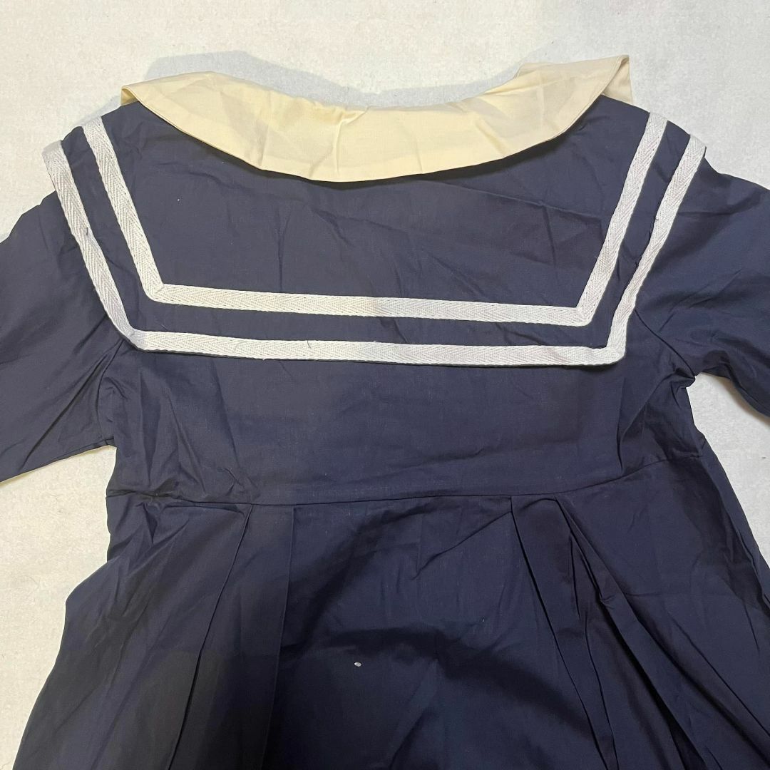 110㎝ セーラー カラー 制服 ワンピース ネイビー 女の子 卒園式 入学式 キッズ/ベビー/マタニティのキッズ服女の子用(90cm~)(ワンピース)の商品写真