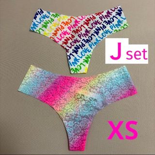 ヴィクトリアズシークレット(Victoria's Secret)の【XSサイズ】VS PINK ショーツ 2枚組 ★ Jセット(その他)