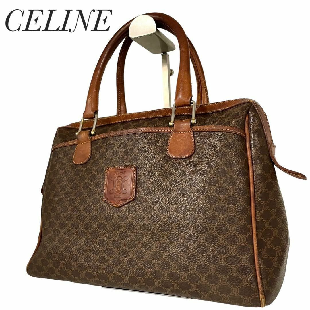 celine(セリーヌ)のCELINE セリーヌ　ボストンバッグ　ハンドバッグ　マカダム　バッグ　本革　茶 メンズのバッグ(ボストンバッグ)の商品写真