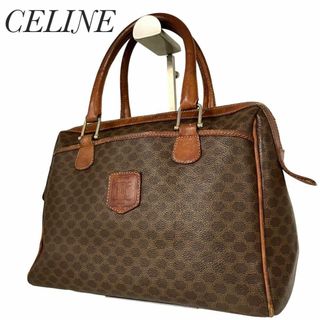 セリーヌ(celine)のCELINE セリーヌ　ボストンバッグ　ハンドバッグ　マカダム　バッグ　本革　茶(ボストンバッグ)