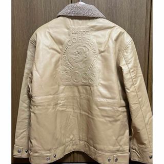 美品 BOSS 10周年記念ボスジャン  革ジャン レザー ダウン 黒 M