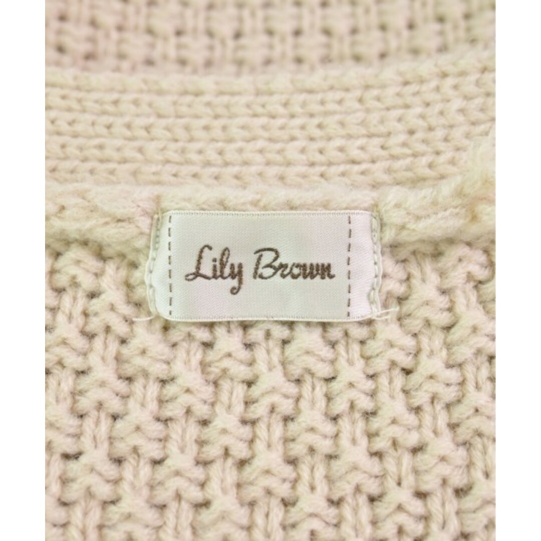 Lily Brown(リリーブラウン)のLILY BROWN リリーブラウン カーディガン F ベージュ 【古着】【中古】 レディースのトップス(カーディガン)の商品写真