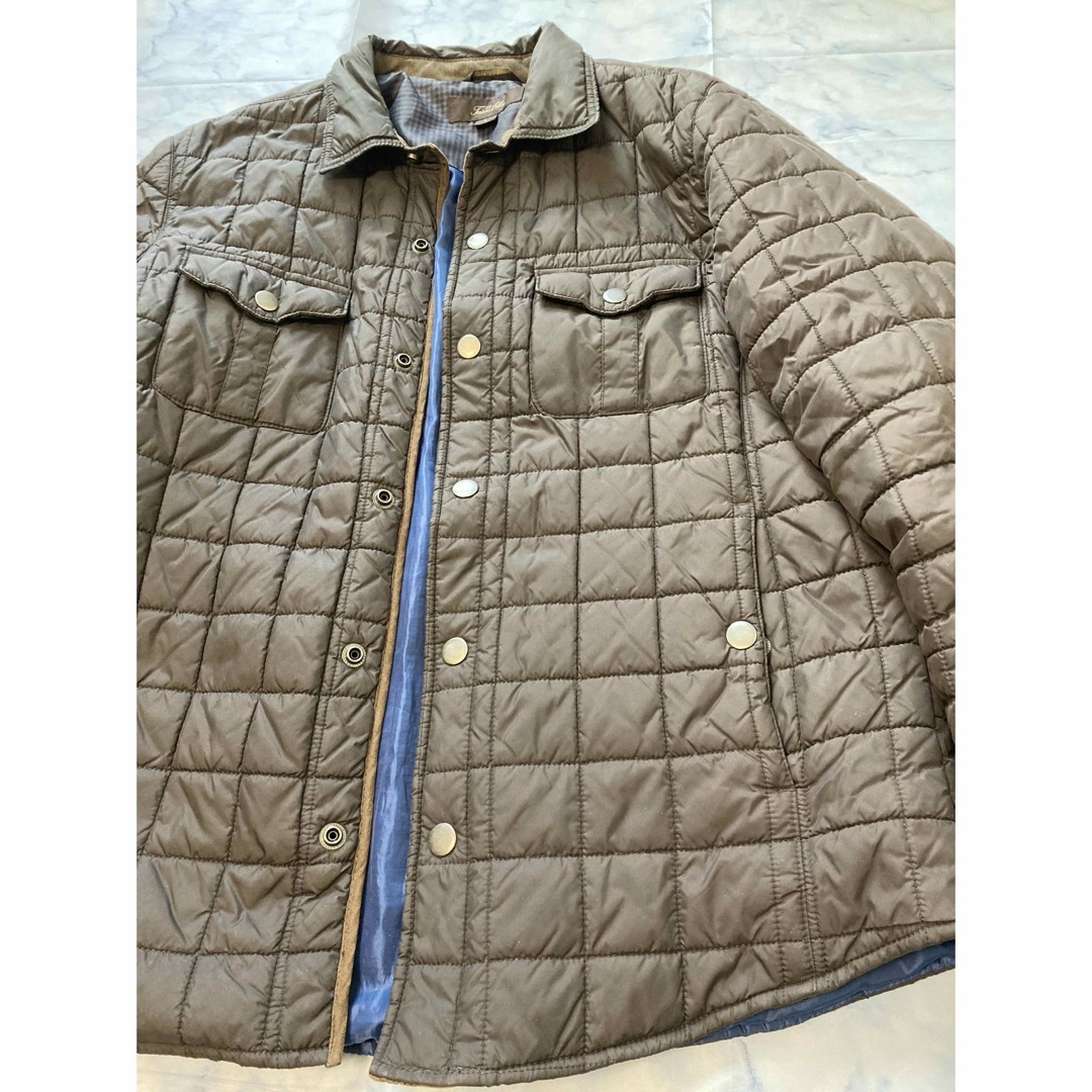 【Tasso Ella】Quilted Shirt Jacket/Brown/L メンズのジャケット/アウター(ダウンジャケット)の商品写真