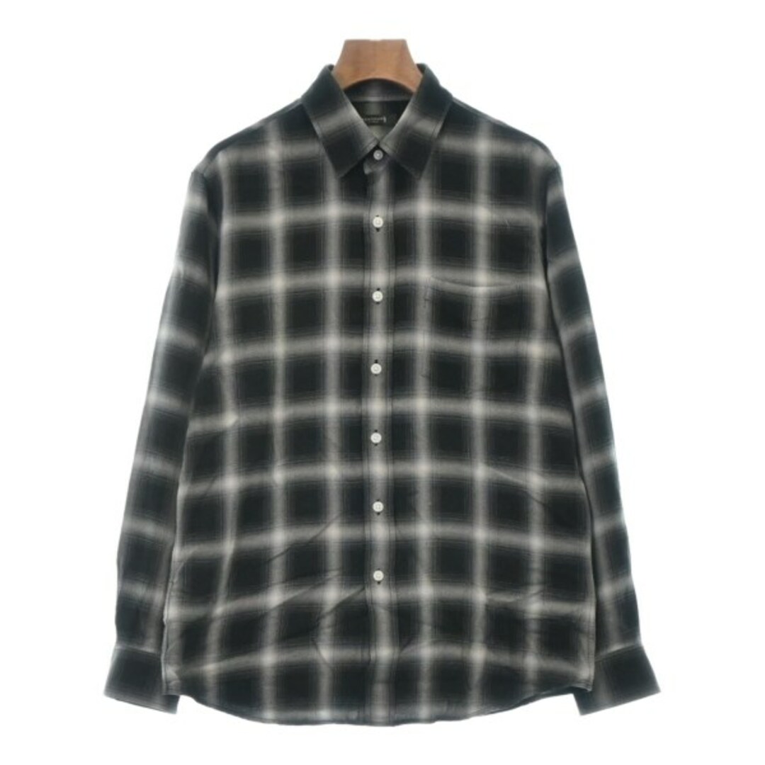 MACKINTOSH カジュアルシャツ M 黒xグレー系(チェック)長袖柄
