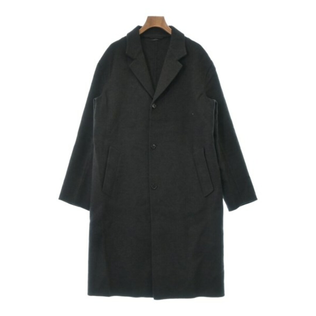 Jil Sander(ジルサンダー)のJIL SANDER ジルサンダー チェスターコート 48(L位) グレー 【古着】【中古】 メンズのジャケット/アウター(チェスターコート)の商品写真