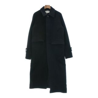 LOEWE - LOEWE ロエベ ステンカラーコート 42(XS位) 黒x黒 【古着】【中古】