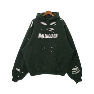 バレンシアガ(Balenciaga)のBALENCIAGA バレンシアガ パーカー XS 緑 【古着】【中古】(パーカー)