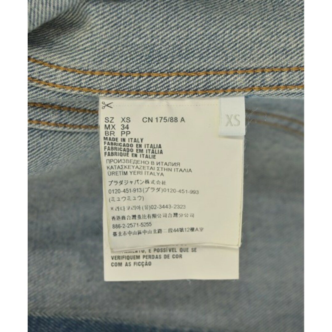 PRADA(プラダ)のPRADA プラダ デニムジャケット XS 青(デニム) 【古着】【中古】 メンズのジャケット/アウター(Gジャン/デニムジャケット)の商品写真