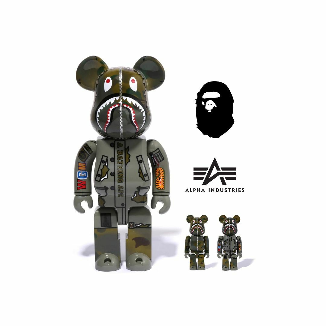 BAPE ALPHA N3B BE@RBRICK 100% 400% 2023フィギュア