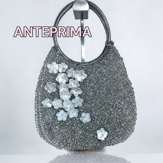 アンテプリマ(ANTEPRIMA)の極美品✴︎ANTEPRIMA アンテプリマ  ハンドバッグ フラワー シルバー(ハンドバッグ)