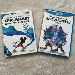 ディズニー(Disney)のWii／WiiU ディズニー エピックミッキー　2本セット(家庭用ゲームソフト)