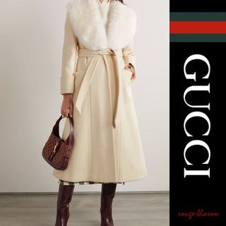 グッチ(Gucci)の新品　GUCCI ウールロングコート(ロングコート)