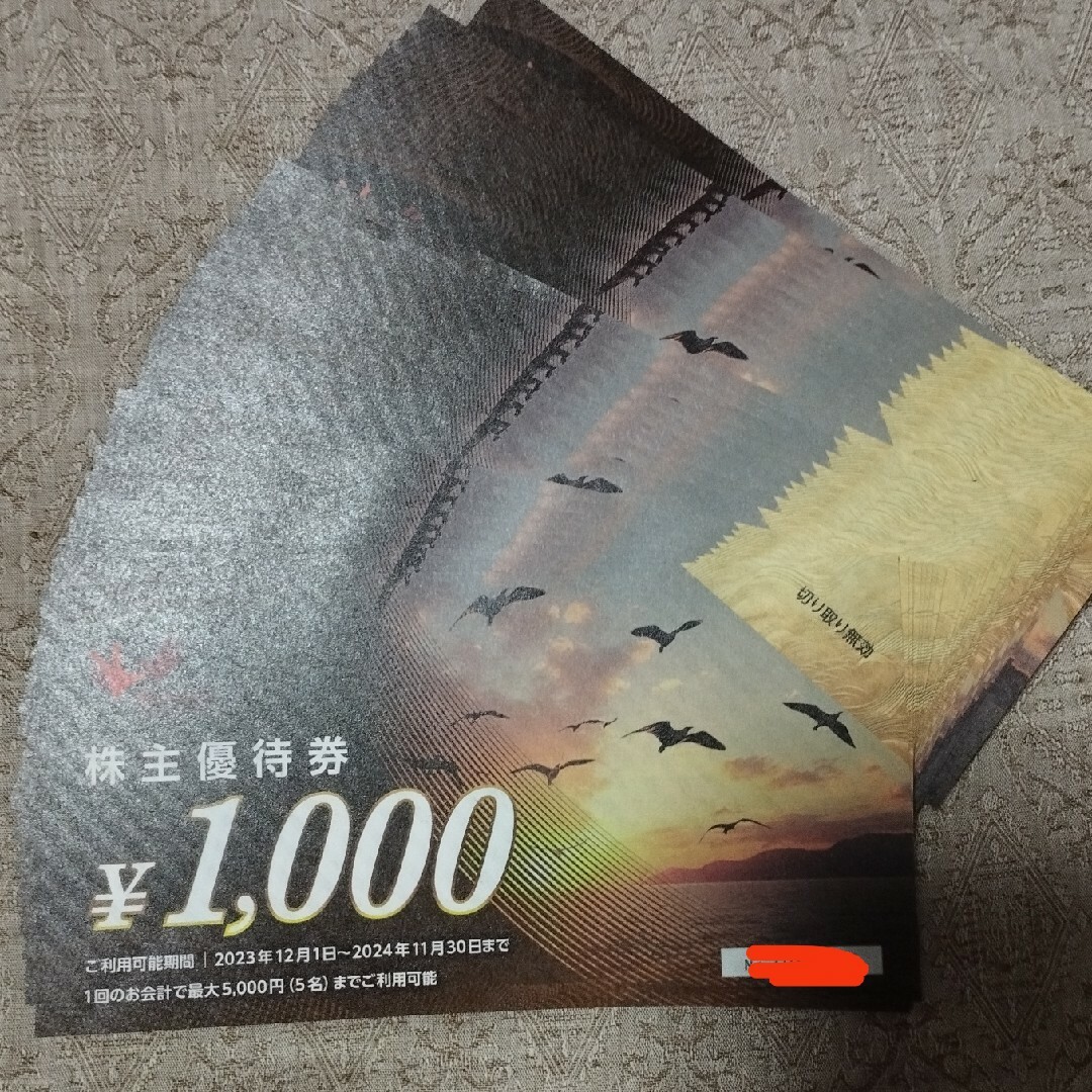 コシダカ株主優待券30000円分 コシダカ株主優待券30000円分